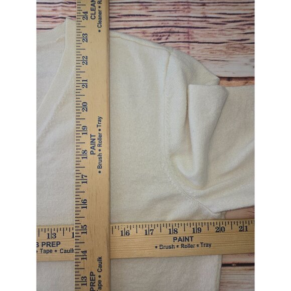 Vineyard Vines Men's Cashmere Wool Blend V-Neck Sweater Large White - Picture 8 of 8